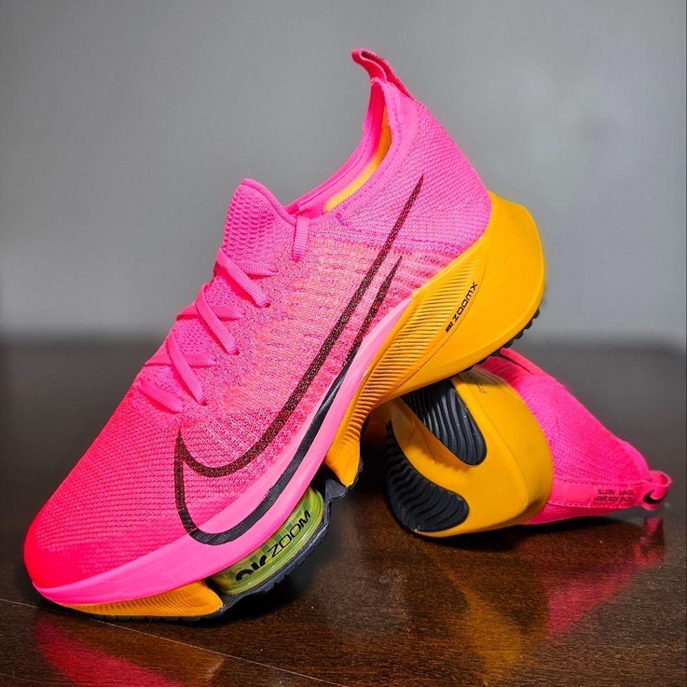 Nike Air Zoom Tempo Next% Flyknit Running Shoes Men's 8 Hyper Pink CI9923-600 - Picture 2 of 16